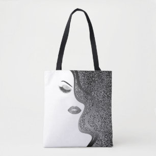 Makeup med glitter verkställer tygkasse