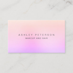 Makeup modern gradient för rosa av korall lila av visitkort