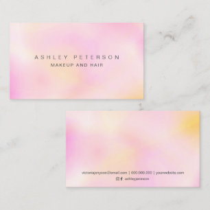 Makeup modern rosa pearl iridescent holografisk visitkort