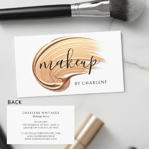 Makeup Modern Script Calligraphy Visitkort