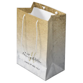 Makeup monogram marble chic guld foil-skript