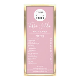 Makeup Nagel Manical Pedicure Rosa Prisare List Reklamkort
