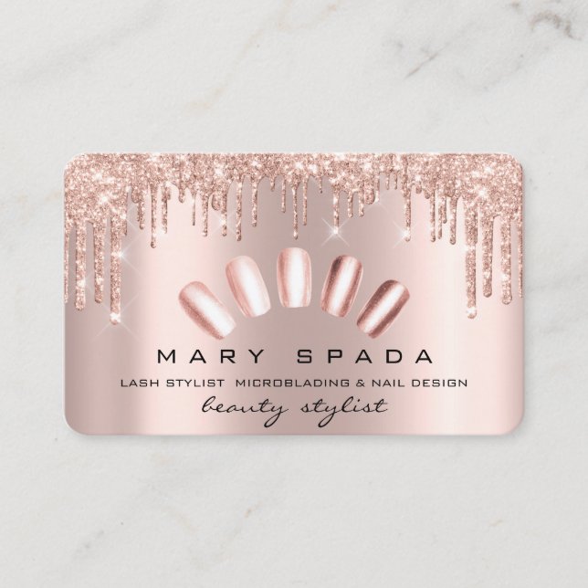 Makeup Nagel ManiURE Ro Spark Glitter Visitkort (Framsida)