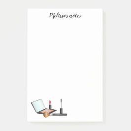 Makeup-objekt med rubrik för Anpassningsbar Post-it Block