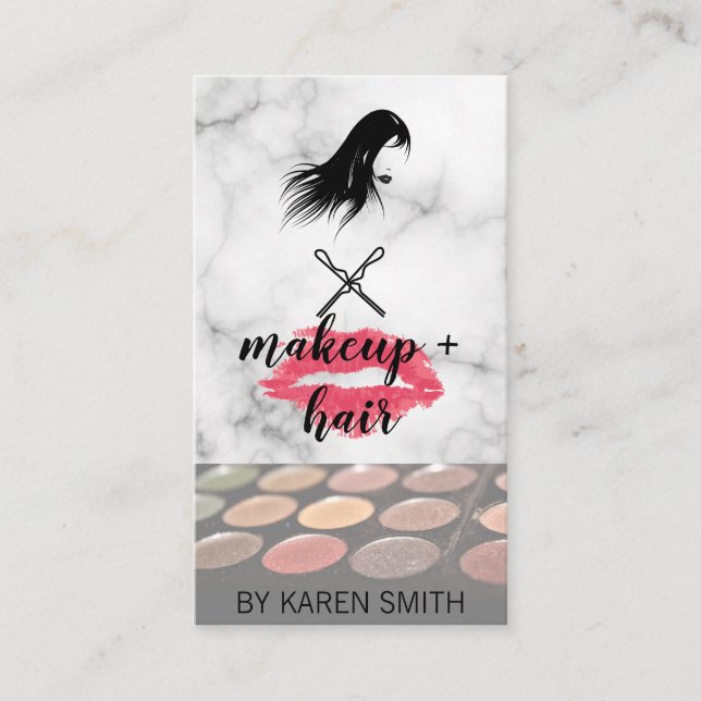 Makeup och Hair | Beautiker | Stylist Visitkort (Framsida)