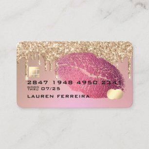 Makeup och Hair Kredit Card Stil Affärskort Visitkort