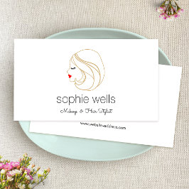 Makeup och Hair Lash and Läppar Girl Girl Visitkort