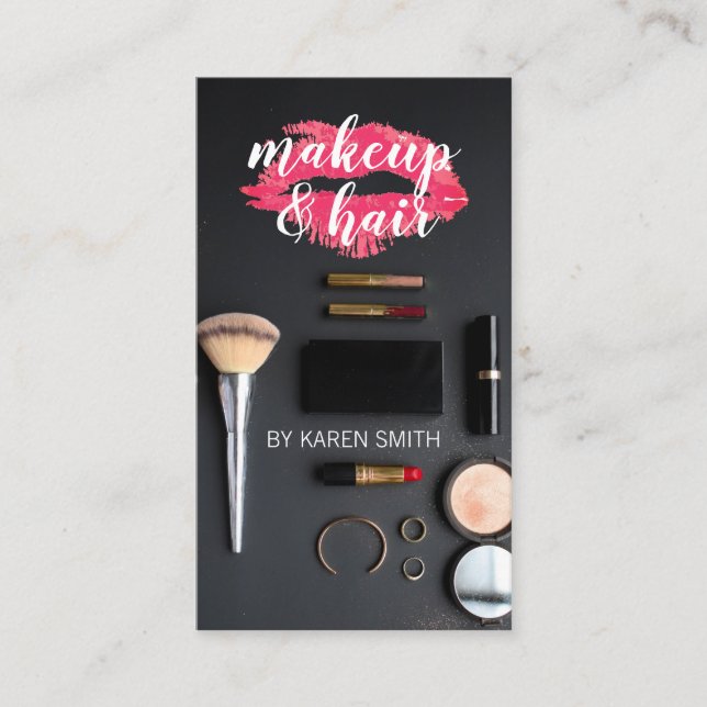 Makeup och Hair Stylist | Salon Visitkort (Framsida)