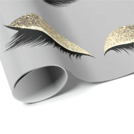 Makeup  Öga Beauty Silver Guld Glitter Lash Presentpapper