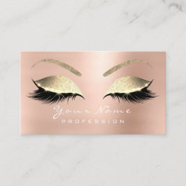 Makeup Öga Lash Glitter Ro Guld Möte Tidsbeställning Kort