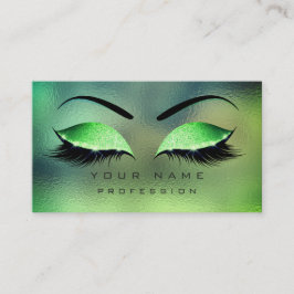 Makeup Öga Lash Glitter Tropical Grönt Eyebrow Visitkort