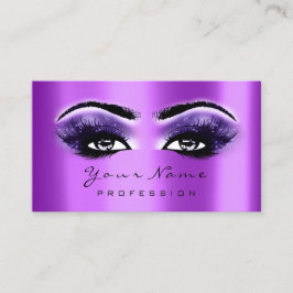 Makeup Öga Lash Lila Violet Appointett Card Tidsbeställning Kort