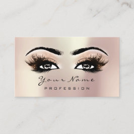 Makeup Öga Lash Rosa ros Guld avtalskort Tidsbeställning Kort