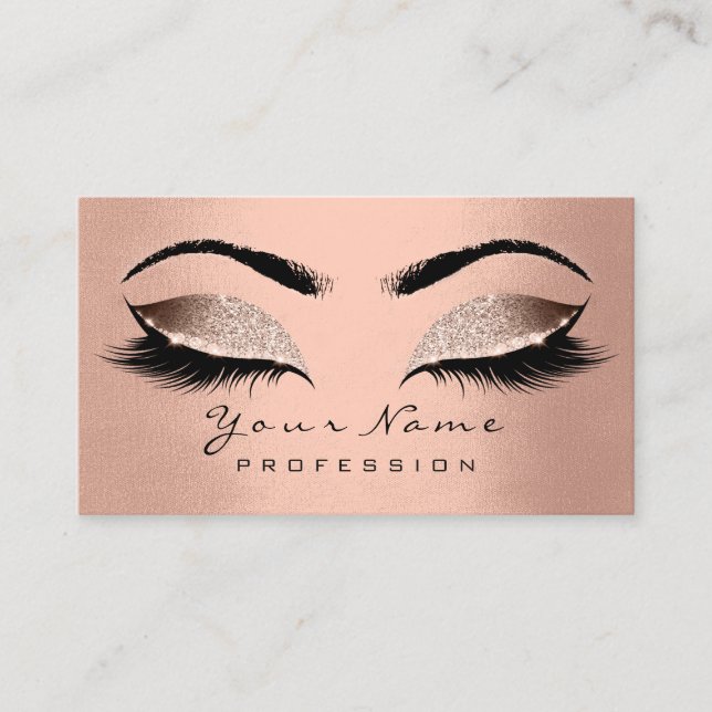 Makeup Öga Lash Vax Brown Skin-avtalskort Tidsbeställning Kort (Framsida)