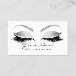 Makeup Öga Lash Vax Silver grå avtalskort Tidsbeställning Kort