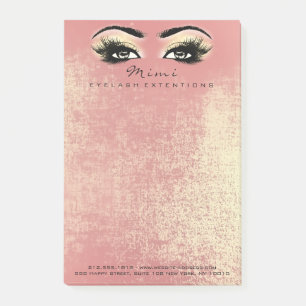 Makeup Ögon Lash Peach Namn Webben Telefonnummer Post-it Block