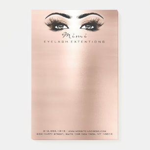 Makeup Ögon Lash Peach Namn Webben Telefonnummer Post-it Block