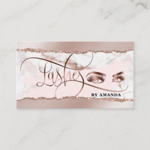 Makeup Ögon Lash Ro Guld Marble Torn papper Visitkort