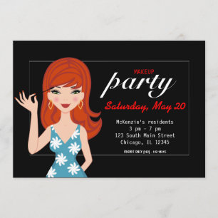 Makeup party inbjudningar