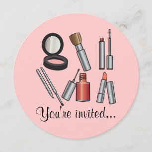 Makeup Party Inbjudningar