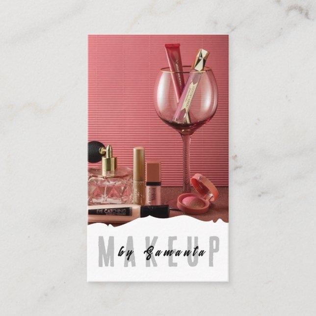 Makeup PMU Microblading Henna Salon Affärskort Visitkort (Framsida)