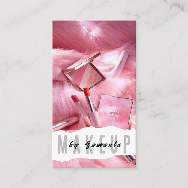 Makeup PMU Microblading Henna Salon Affärskort Visitkort (Framsida)