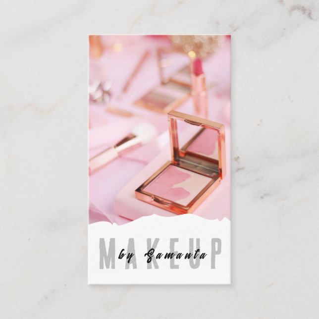 Makeup PMU Microblading Henna Salon Affärskort Visitkort (Framsida)