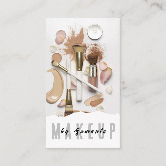 Makeup PMU Microblading Henna Salon Affärskort Visitkort (Framsida)