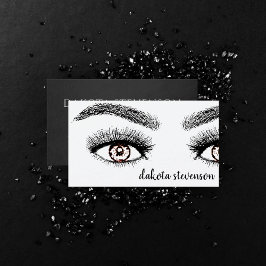 Makeup-Professionell | Black Amber Brown Ögon Visitkort