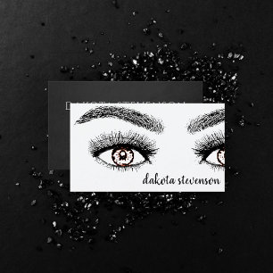 Makeup-Professionell Black Amber Brown Ögon Visitkort