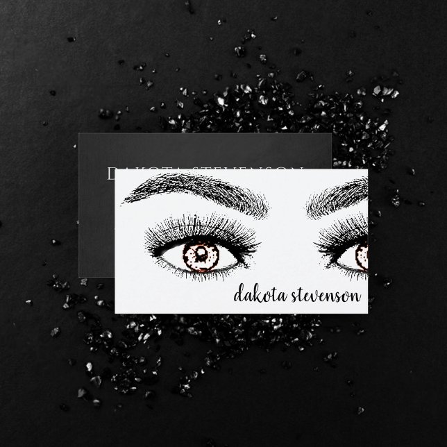 Makeup-Professionell | Black Amber Brown Ögon Visitkort (Skapare uppladdad)