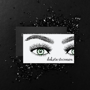 Makeup-Professionell Black Emerald Grönt Öga Visitkort
