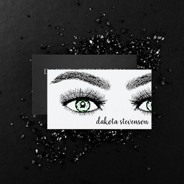 Makeup-Professionell | Black Emerald Grönt Öga Visitkort (Skapare uppladdad)