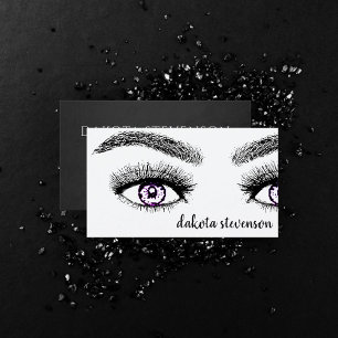 Makeup-Professionell Black Violet Lila Ögon Visitkort