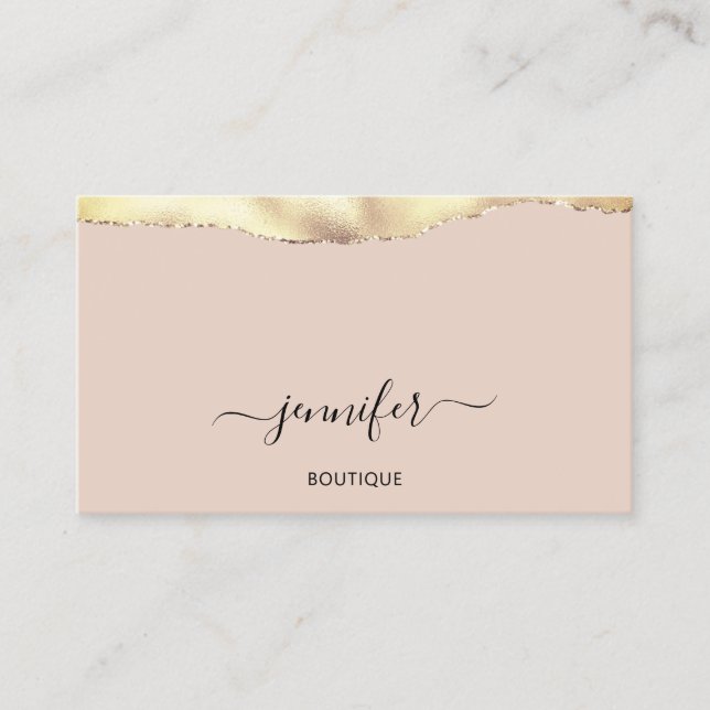 Makeup QR-kod Powder  Ro Guld Visitkort (Framsida)