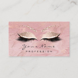 Makeup Rosa Lash Marble Appointett Card Tidsbeställning Kort