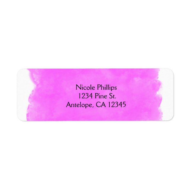 Makeup Rosa Splotch Beauty Glam Chic Address Label Returadress Etikett (Framsidan)