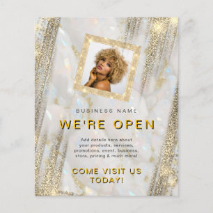 Makeup Salon Anpassningsbar Photo Guld Chic Opal S Flygblad