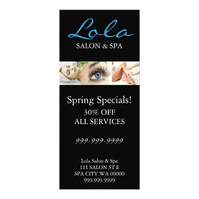 Makeup Salon Spa Artist Flyer Menu Reklamkort (Framsidan)