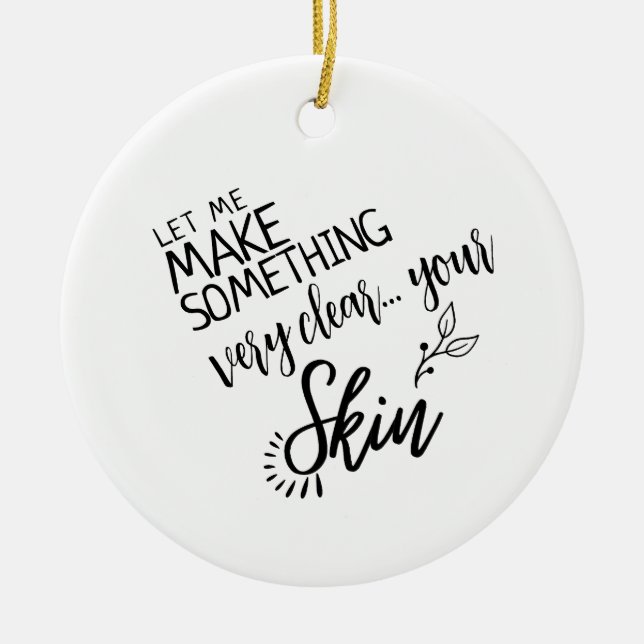 Makeup Skincare-konsult presentesthetist-artist Julgransprydnad Keramik (Framsidan)