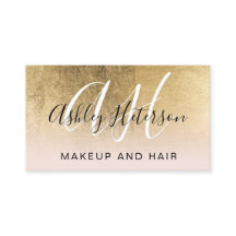 Makeup-skript för monogrammad guld-folie rosa