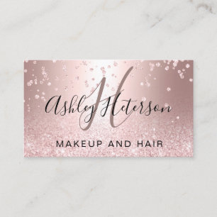 Makeup skrivar metalliskt rosa guld- glitter för visitkort