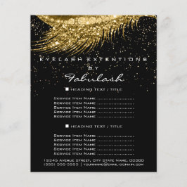 Makeup-snedstreck på Guld-konfetti Flyer 1-sidpris