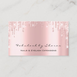 Makeup SPA Eyelash Lash Rosa Nagel Drives Visitkort