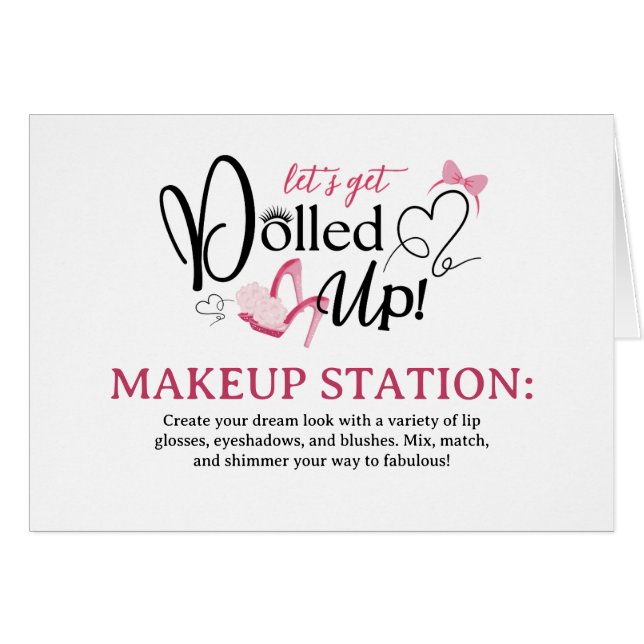 Makeup Station-mappat kort (Framsidan Horizontal)