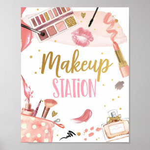 Makeup Station Spa Party Girl Glamor Birthday Pos Poster