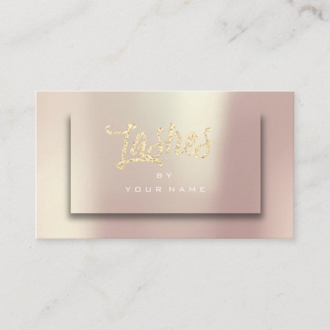 Makeup-streck 3D ( Glitter) i Guld Visitkort (Framsida)