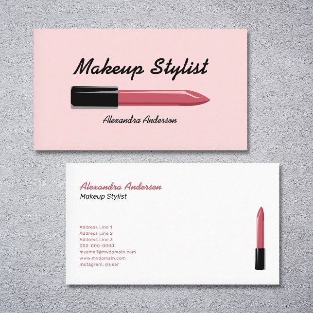Makeup Stylist Visitkort (Makeup Stylist Business Card)