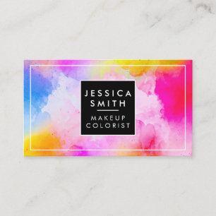 Makeup Watercolor Vibrant Visitkort