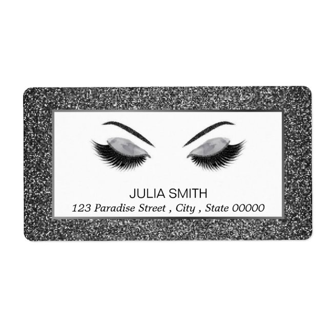 Makeup with glitter effect fraktsedel (Framsidan)